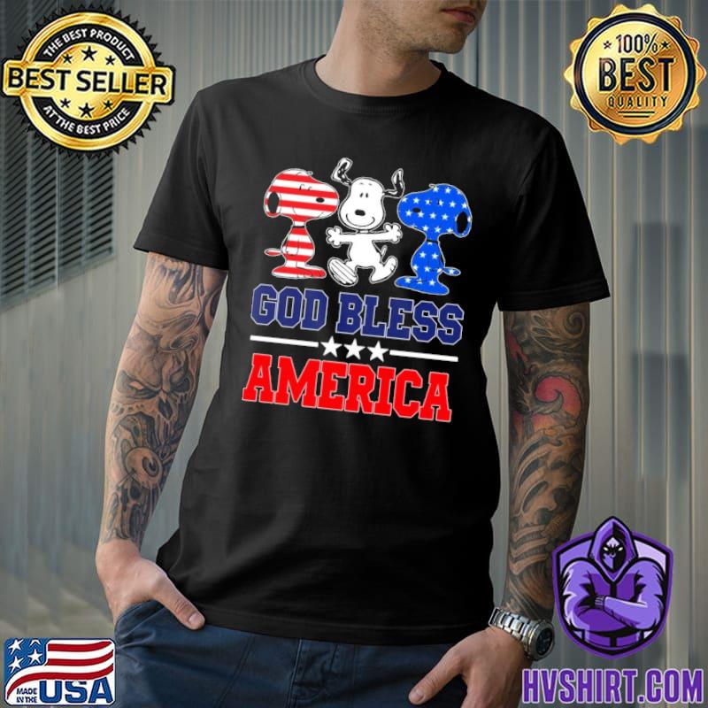 God bless America Snoopy America flag shirt