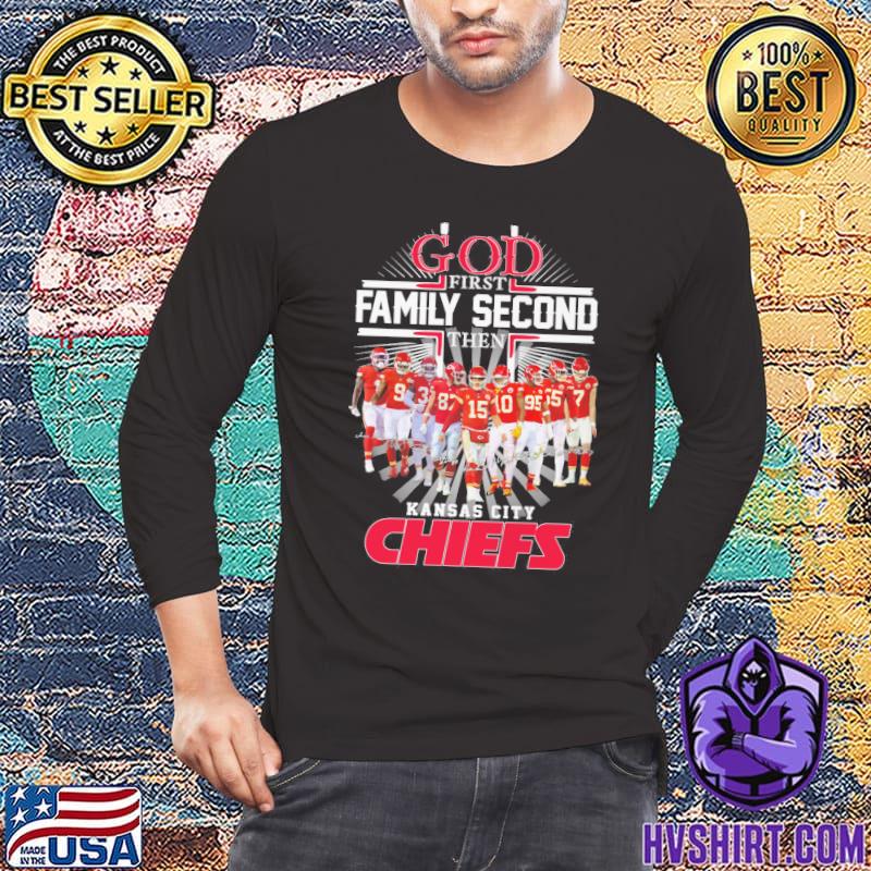 God First Family Second Then Kansas City Chiefs Signatures Shirt ⋆ Vuccie