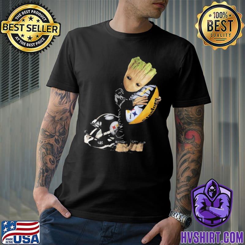 Groot hug Steelers shirt - Guineashirt Premium ™ LLC