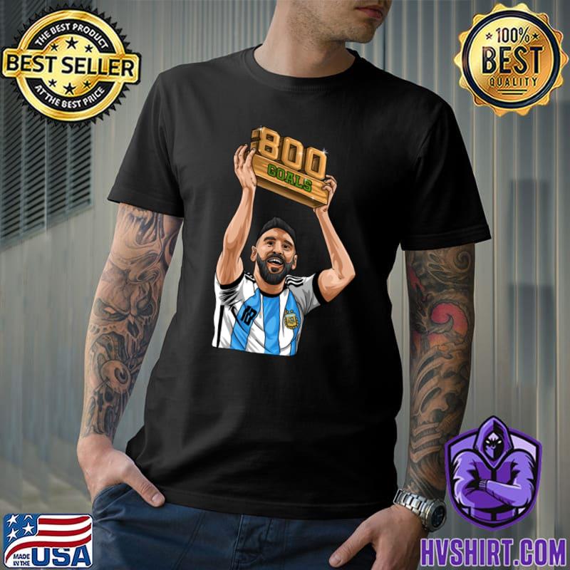 Lionel Messi 800 Goals Argentina 21 FC Barcelona Football Soccer T-Shirt