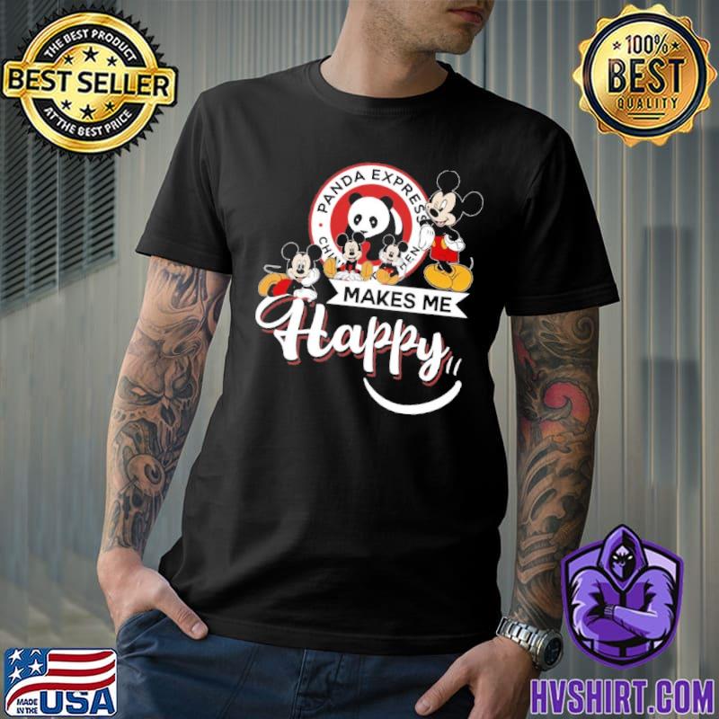 Nice panda express makes me happy mickey shirt
