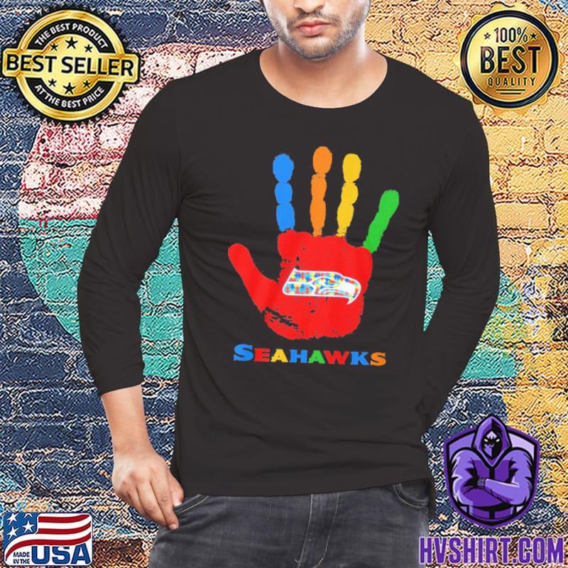 Seattle Seahawks NFL Special Fearless Against Autism Hands Design Hoodie T  Shirt - Growkoc