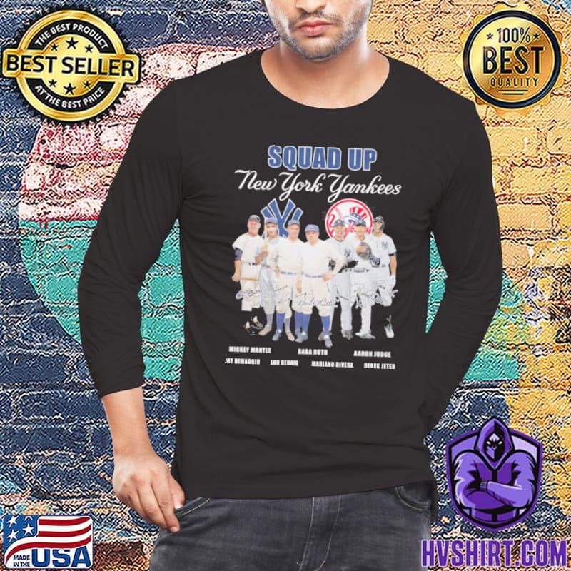 Squad up New York Yankees Mickey Mantle Joe Dimaggio signatures shirt -  Guineashirt Premium ™ LLC