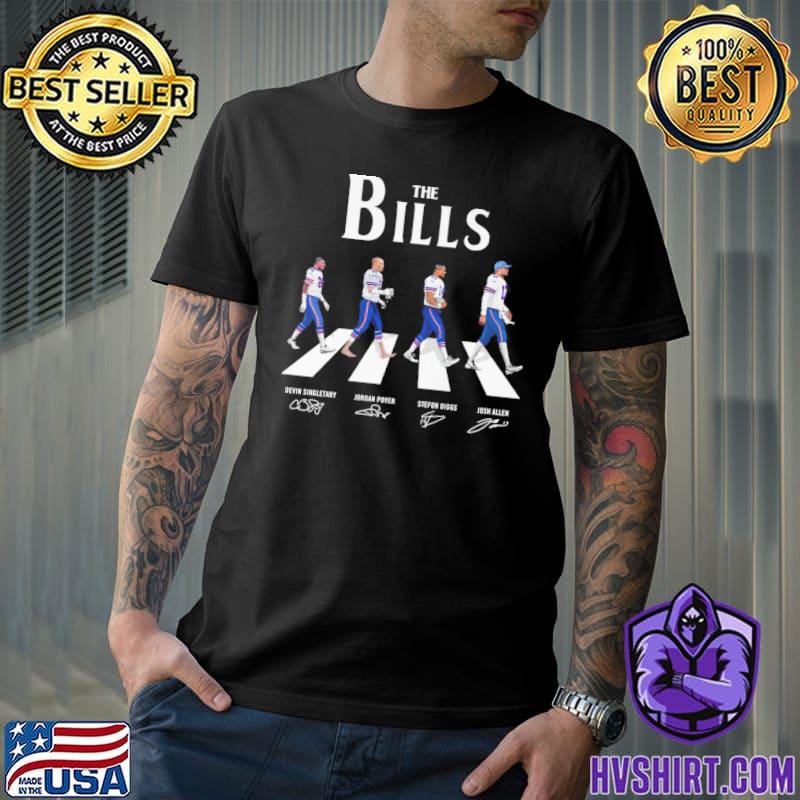 The Bills signatures Walking Abbey Road shirt