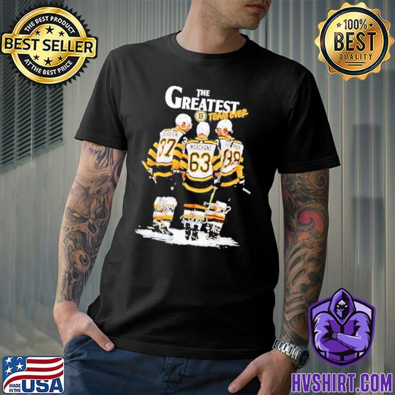 The Greatest Team Ever Marchand Signature Bruins Shirt