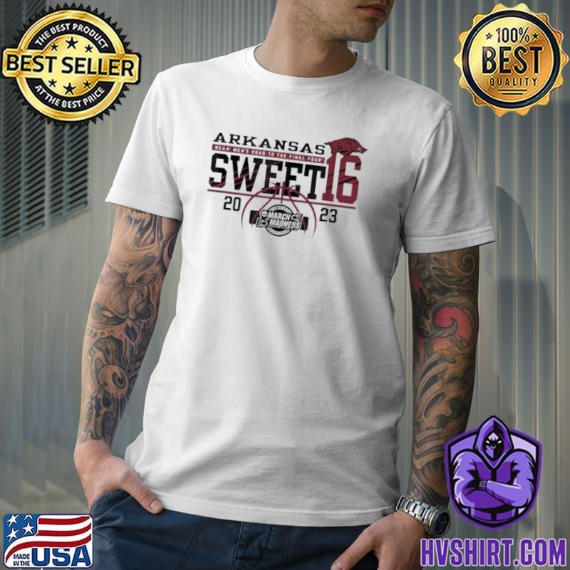 The Road To Final Four Arkansas Razorbacks Men’s Sweet 16 2023 March Madness Shirt