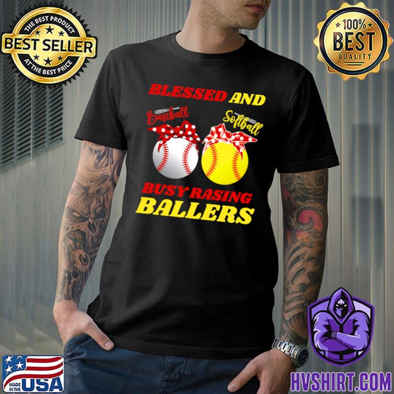 Baseball Mom, Softball Mom Shirt, Busy Raising BALLERS, Mom of