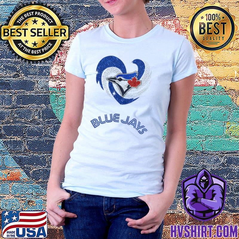 Blue Jays love heart diamond shirt, hoodie, sweater, long sleeve