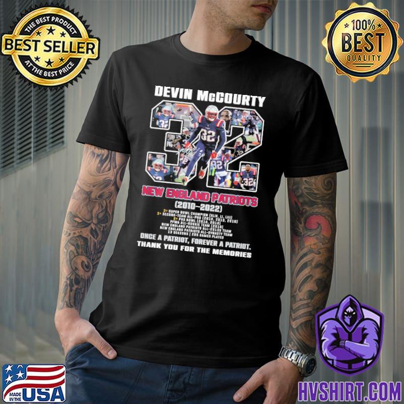 Devin McCourty New England Patriots 2010-2022 thank you for the memories signature shirt