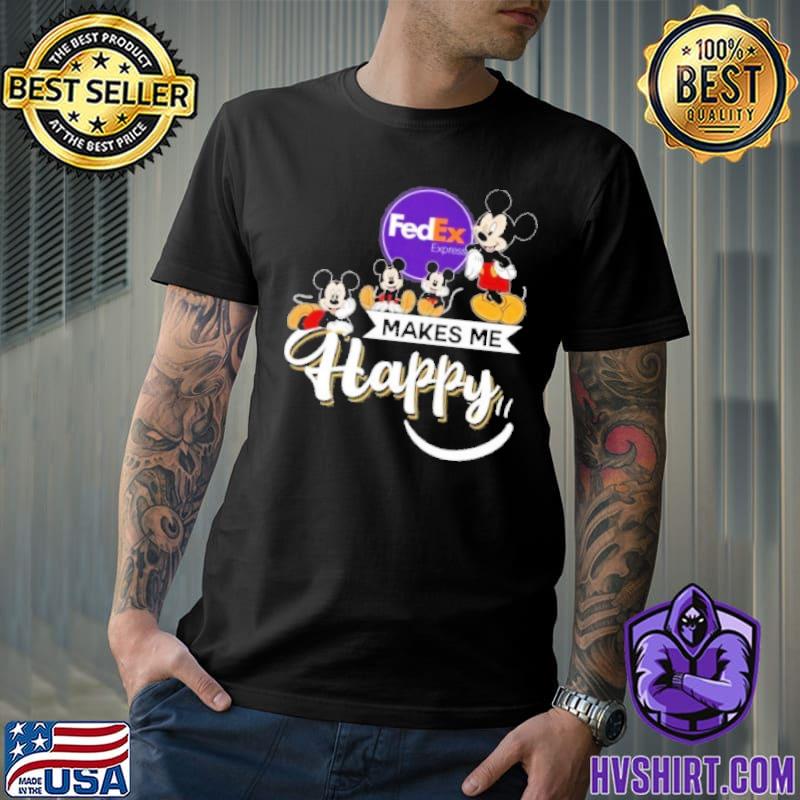 FedEx express makes me happy mickey mouse shirt