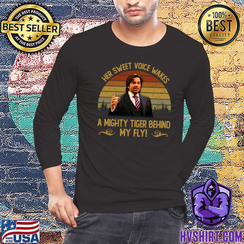 Her Sweet Voice Wakes Mighty Tiger Behind Retro Maurice Moss Movie Characters T-Shirt