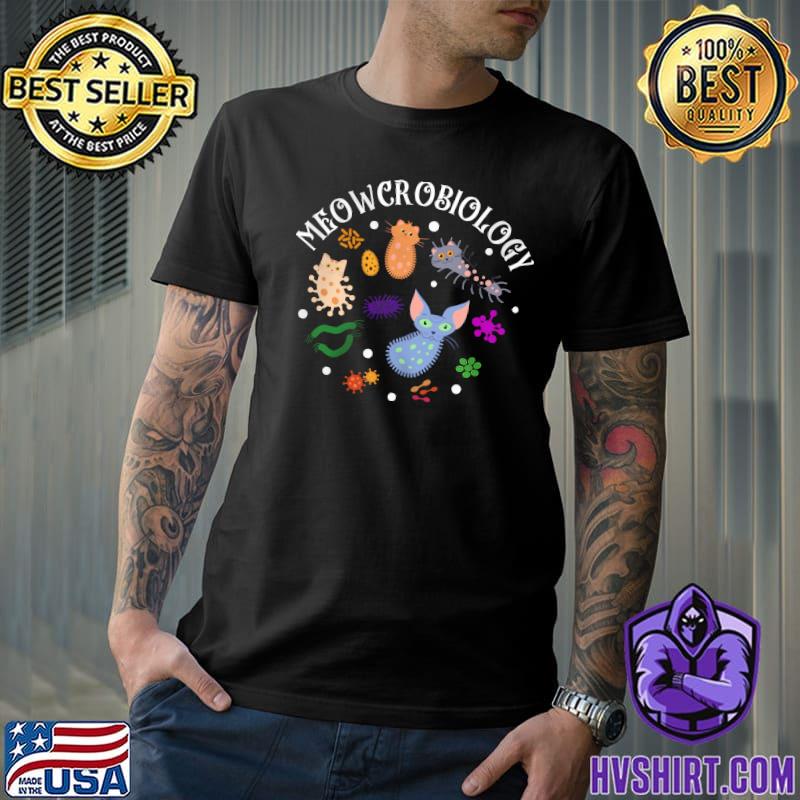 Meowcrobiology cat virus shirt