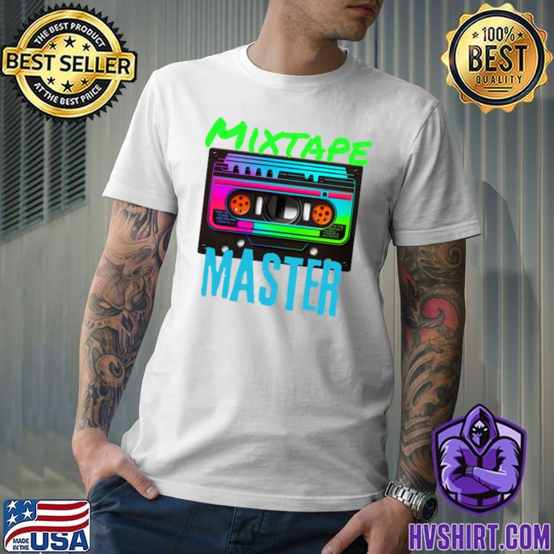 Mixtape Master 80s Retro Neon Cassette Tape T-Shirt