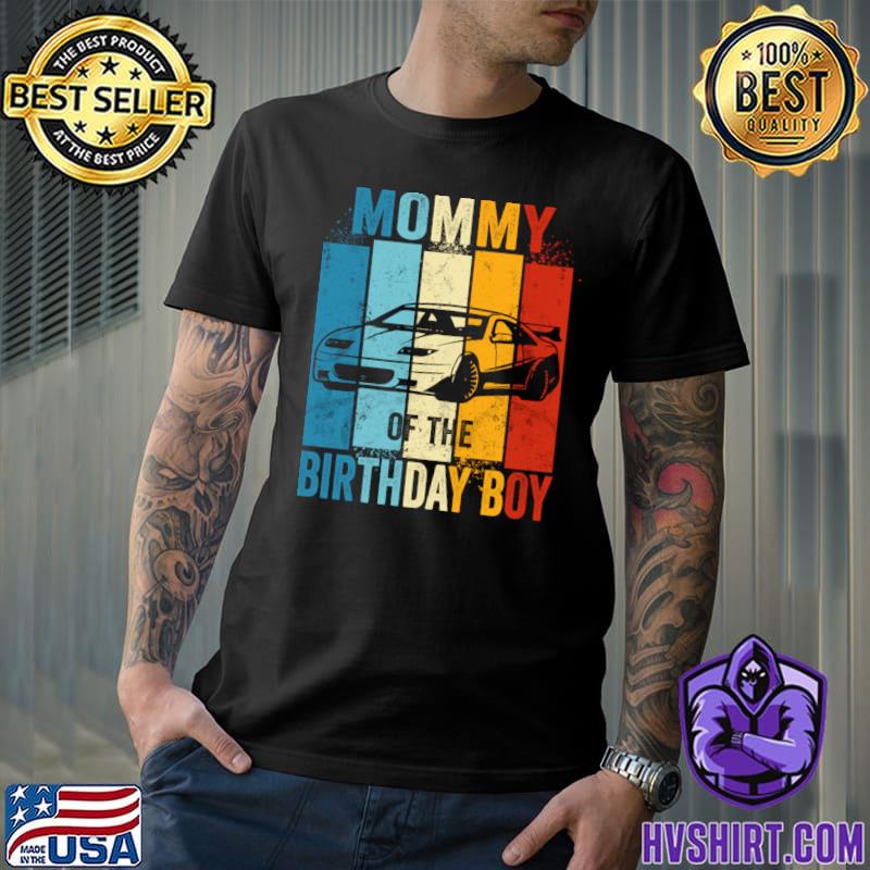 Mommy of the birthday boy car racing vintage T-Shirt