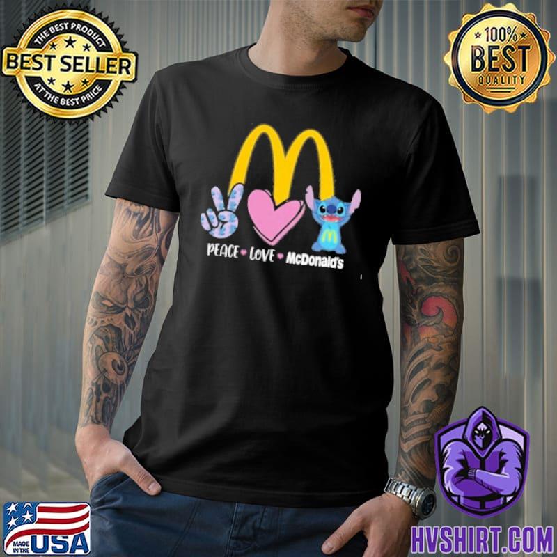 Peace love McDonald's Stitch shirt