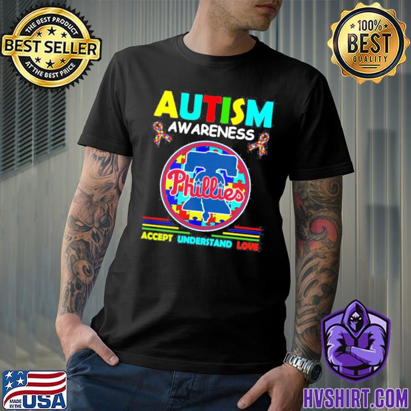 Philadelphia Phillies Autism awareness accept understand love shirt