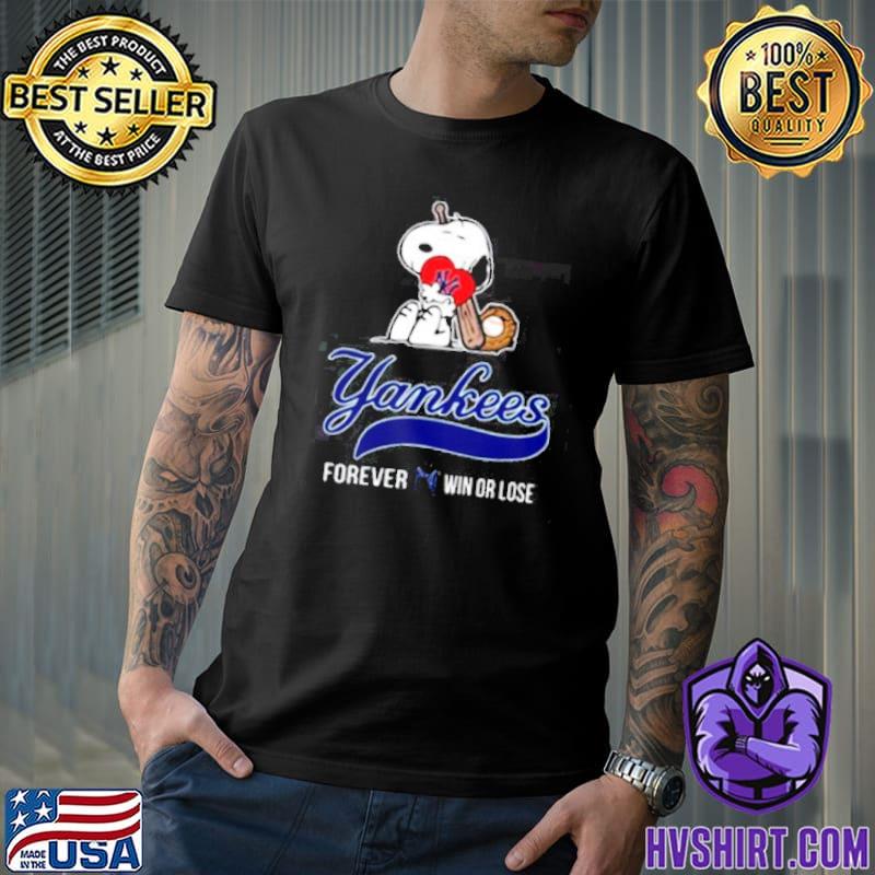 Snoopy Forever Win Or Lose Baseball New York Yankees shirt