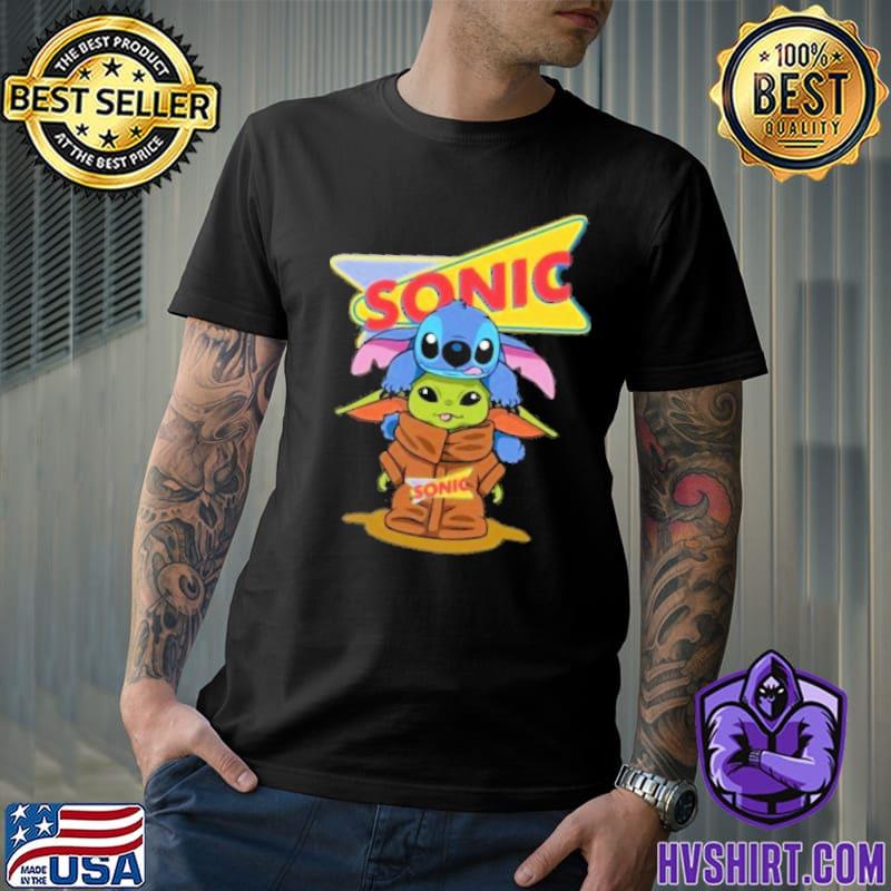 SONIC DRIVE-IN Stitch and Baby yoda shirt