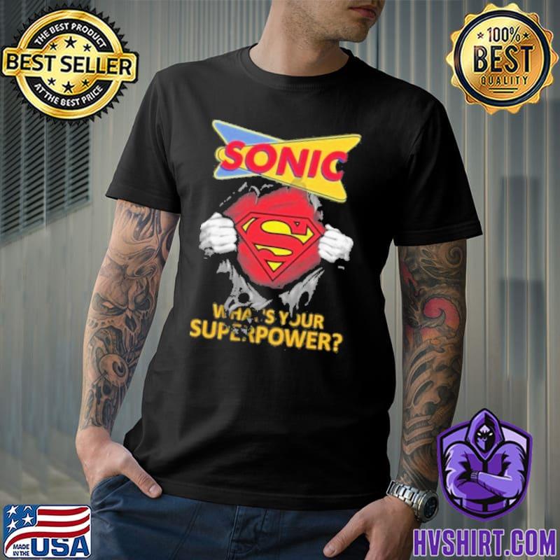 SONIC DRIVE-IN what's your superpower superman shirt