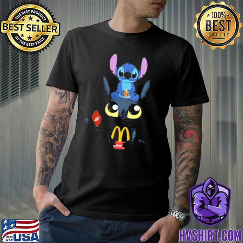 Stitch and toothless MCDONALD'S shirt