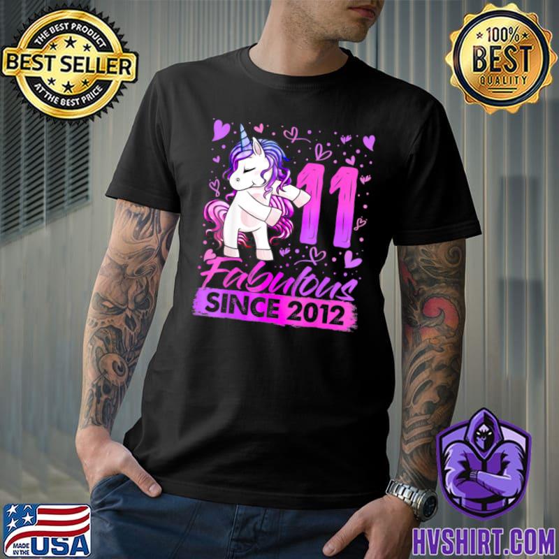 11 Years Old Flossing Unicorn 11th Birthday Girl Party T-Shirt