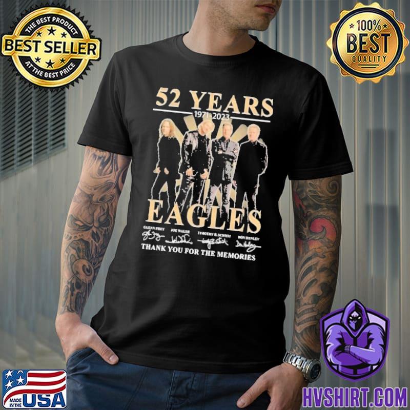 52 years 1971 2023 Eagles thank you for the memories signature shirt