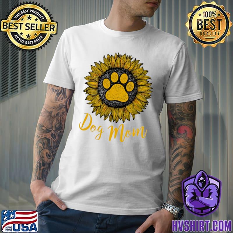 Dog Mom Sunflower paw shirt
