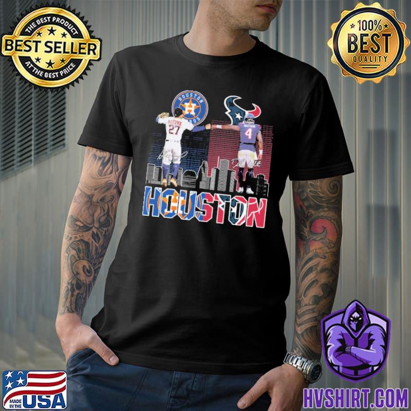 Houston Texans Deshaun Watson Houston Rockets Hakeem Olajuwon Houston  Astros Nolan Ryan city signatures shirt, hoodie, sweater, long sleeve and  tank top