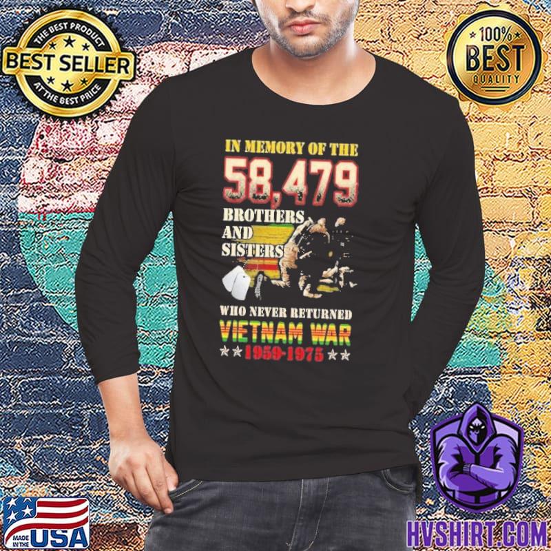 In memory of the 58479 who never returned vietnam war shirt
