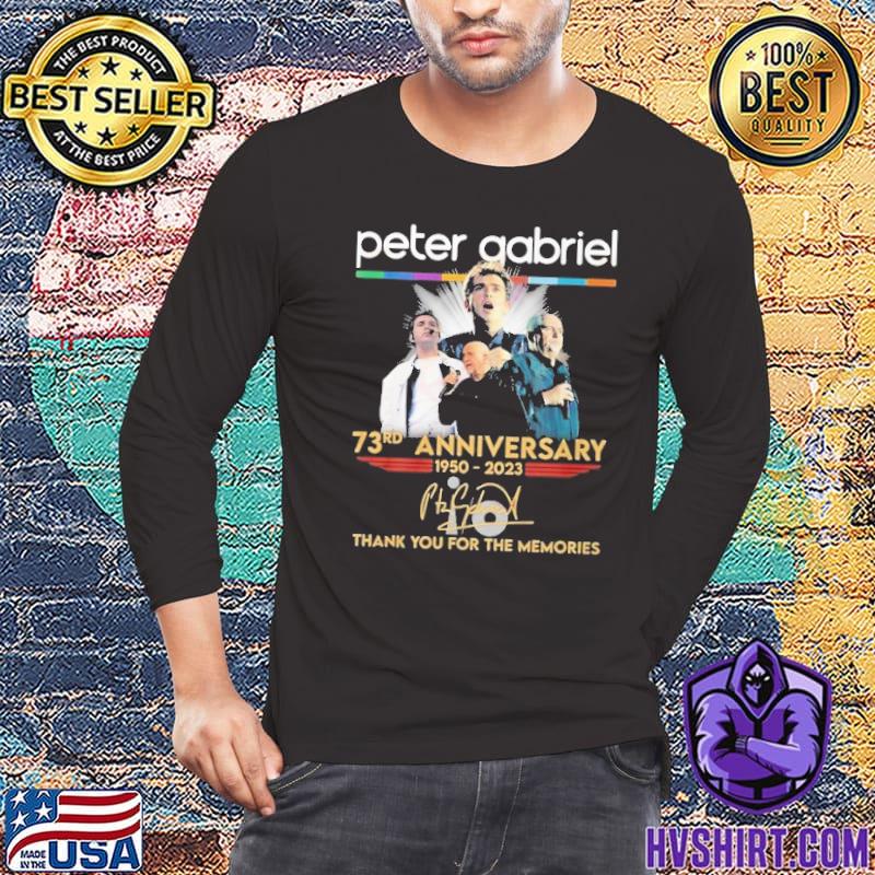 Peter Gabriel 73rd anniversary 1950 2023 thank you for the memories signature shirt