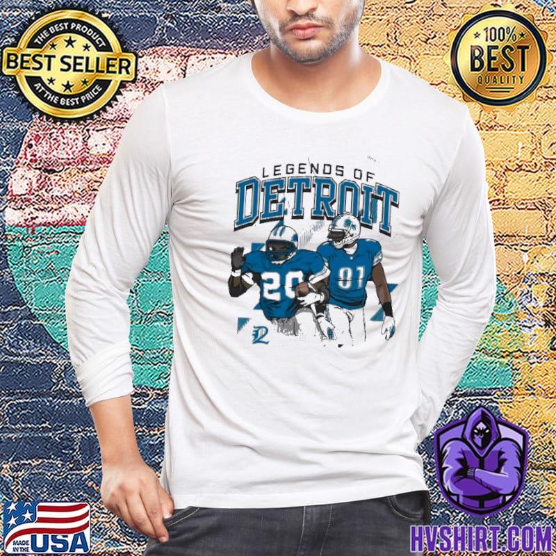 Official Calvin johnson and barry sanders legends of detroit lions T-shirt,  hoodie, tank top, sweater and long sleeve t-shirt