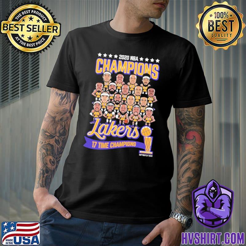 2020 NBA Champions Los Angeles Lakers 17 time champions shirt., hoodie,  sweater, long sleeve and tank top