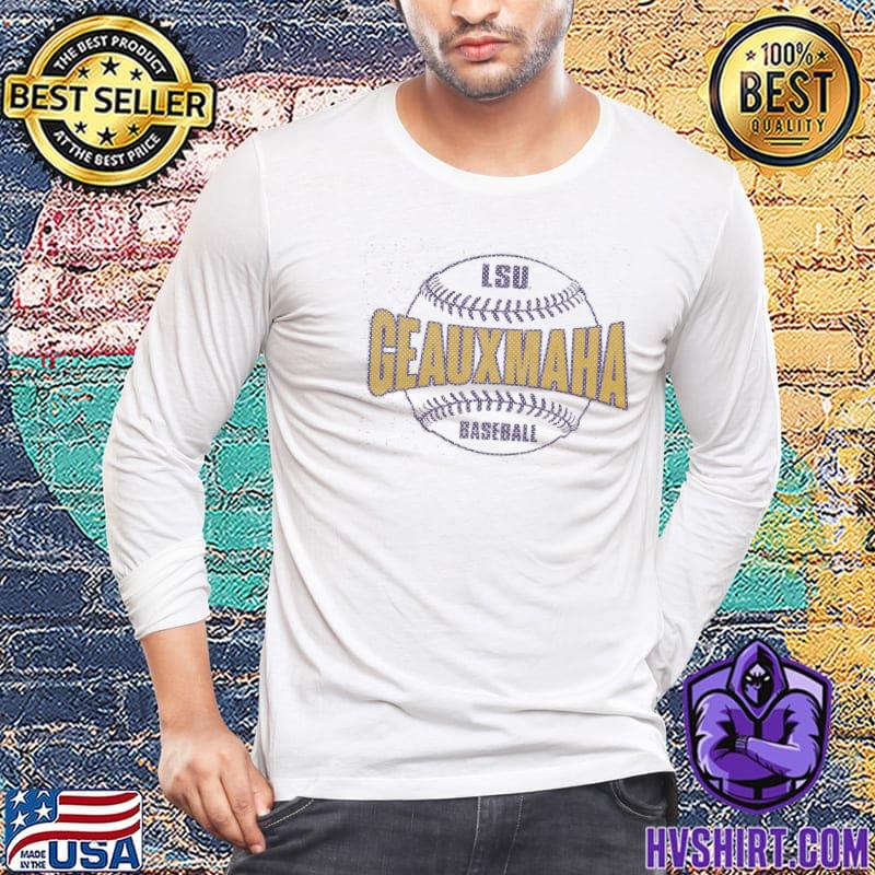 B&B Dry Goods LSU Tigers Baseball GEAUXMAHA T-Shirt - Grey