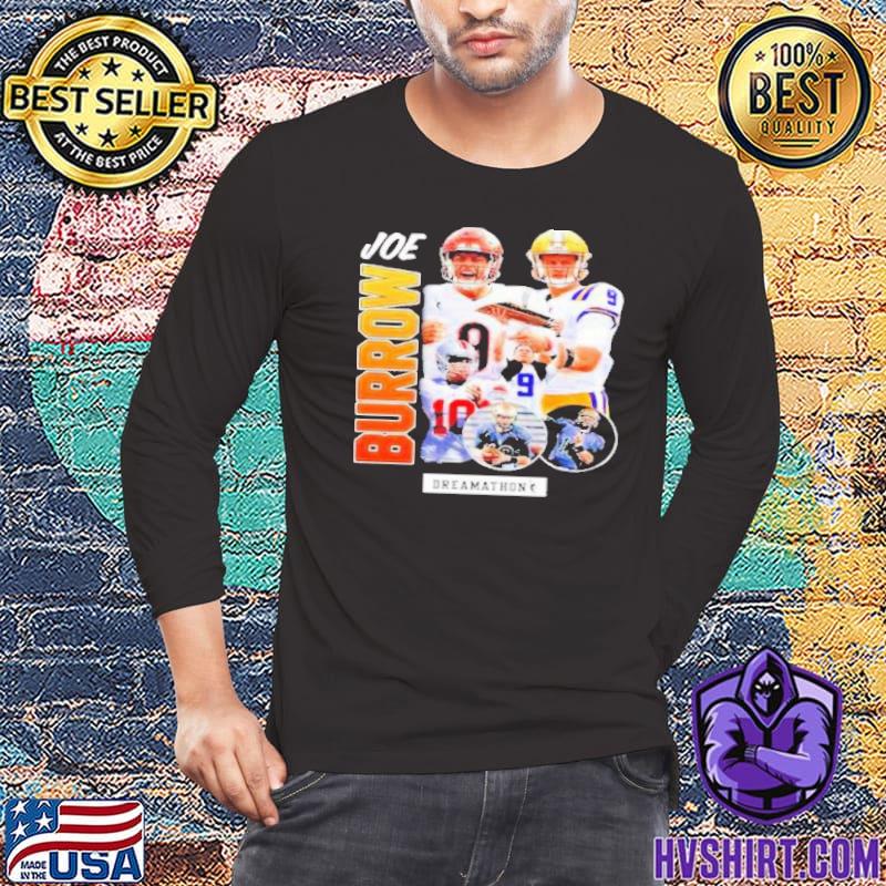 Joe burrow dreamathon cincinnati bengals nfl shirt, hoodie, sweater, long  sleeve and tank top