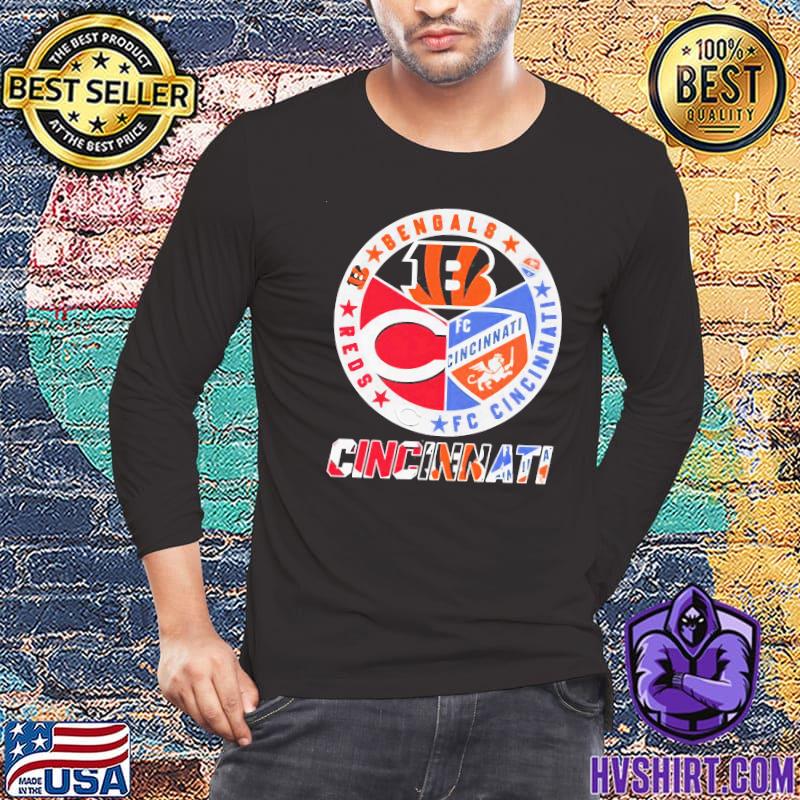 Nice cincinnati Reds Cincinnati Bengals Fc Cincinnati Logo Sport Teams  Shirt - Guineashirt Premium ™ LLC