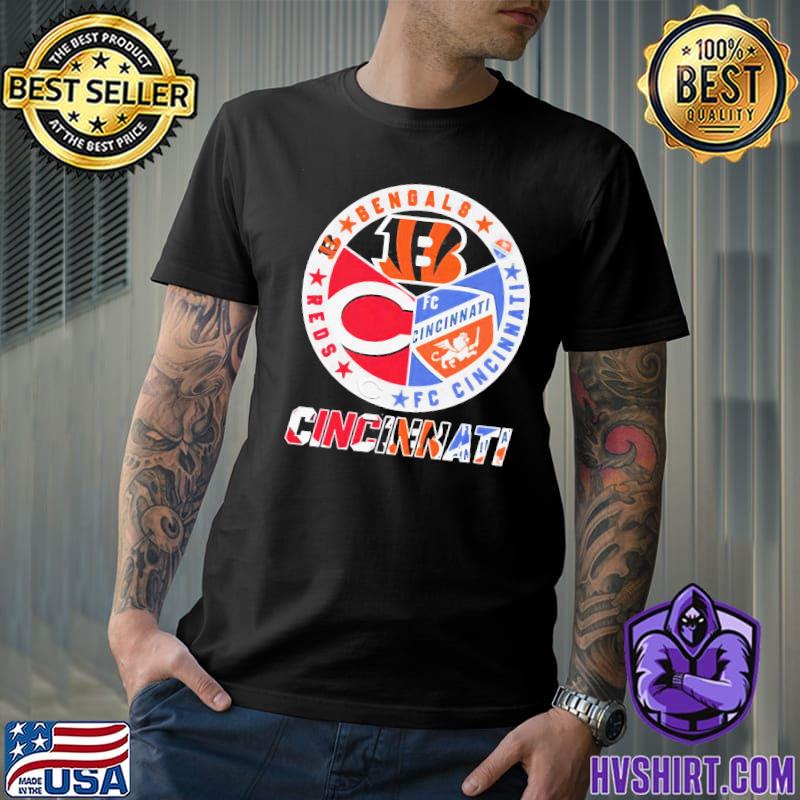 Official Cincinnati Reds Cincinnati Bengals Fc Cincinnati Logo Sport Teams  Shirt