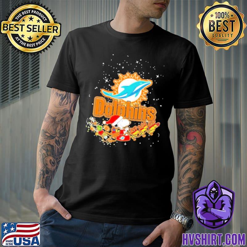 Santa Miami Dolphins Logo Lights Christmas Shirt