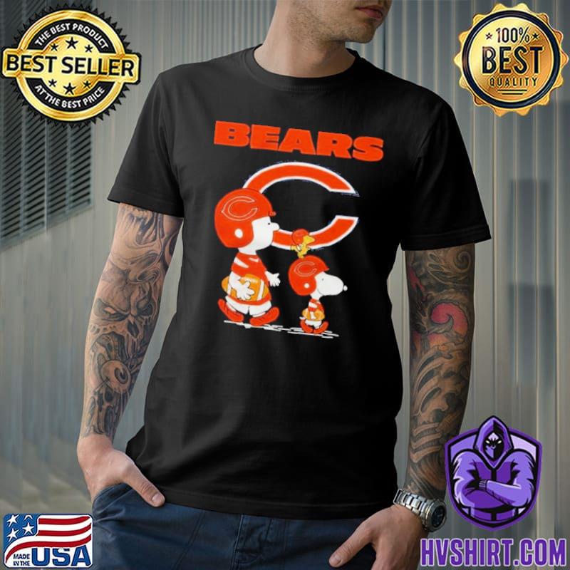 Peanuts Charlie Brown Snoopy Woodstock cartoon Chicago Bears football logo  gift shirt, hoodie, sweater, long sleeve and tank top