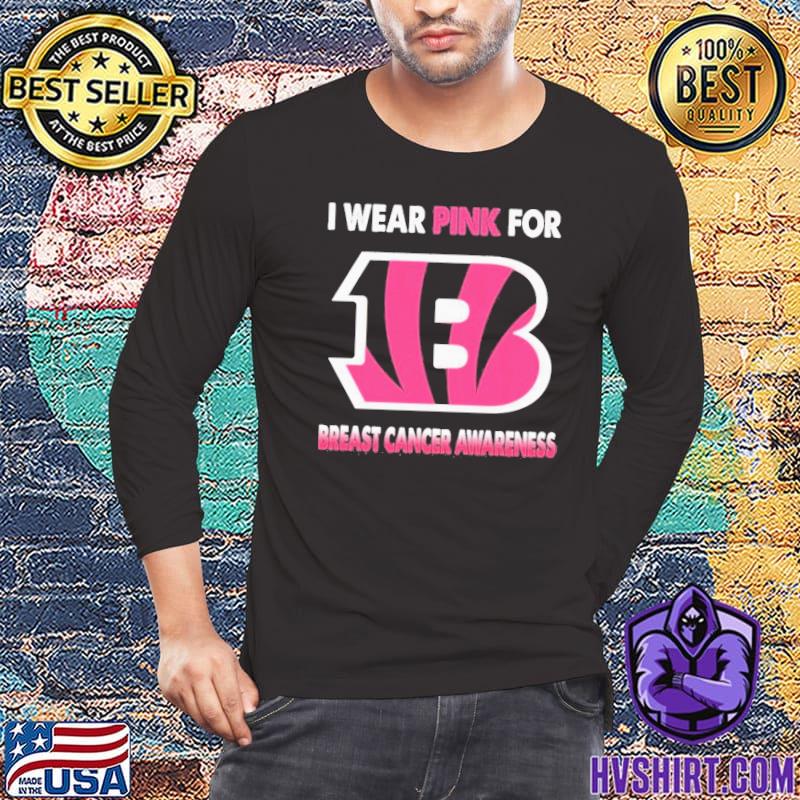 Cincinnati Bengals I Wear Pink For Breast Cancer Awareness Shirt, hoodie,  sweater, long sleeve and tank top