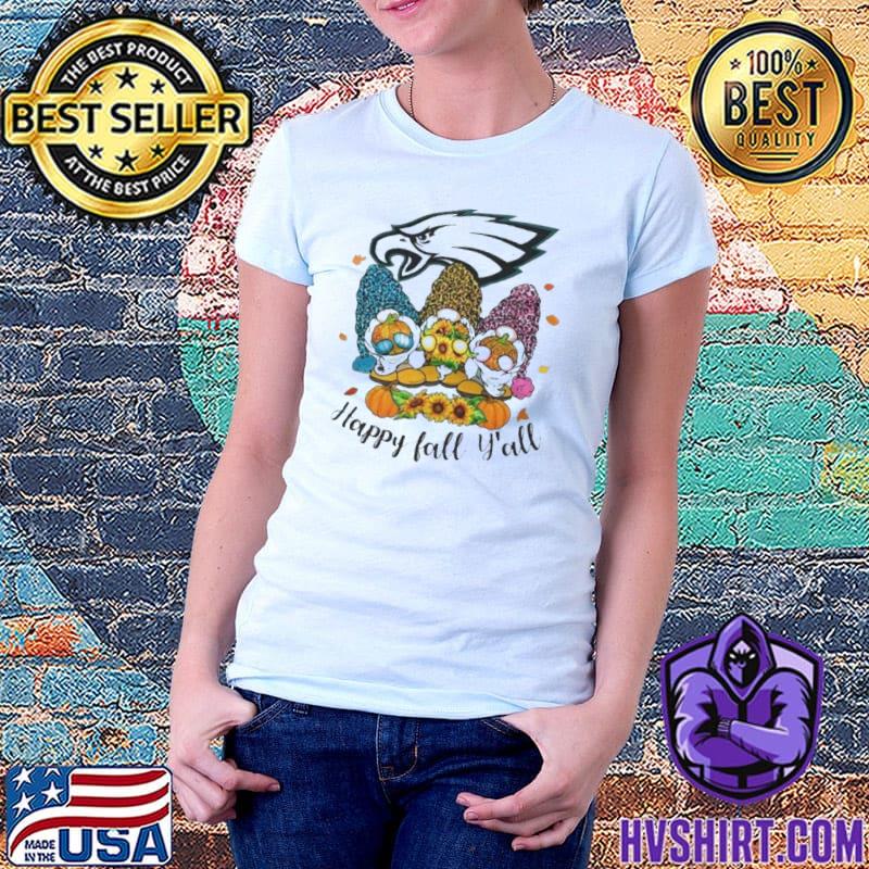 Gnomes Happy Fall Y'all Philadelphia Eagles Shirt - Guineashirt Premium ™  LLC