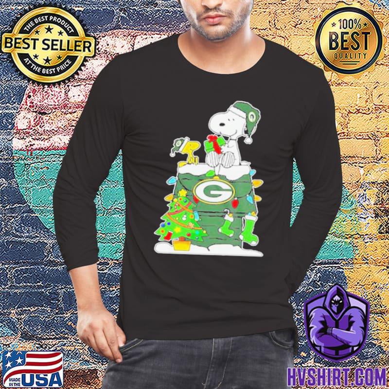 Snoopy Green Bay Packers Christmas Shirt - Lelemoon