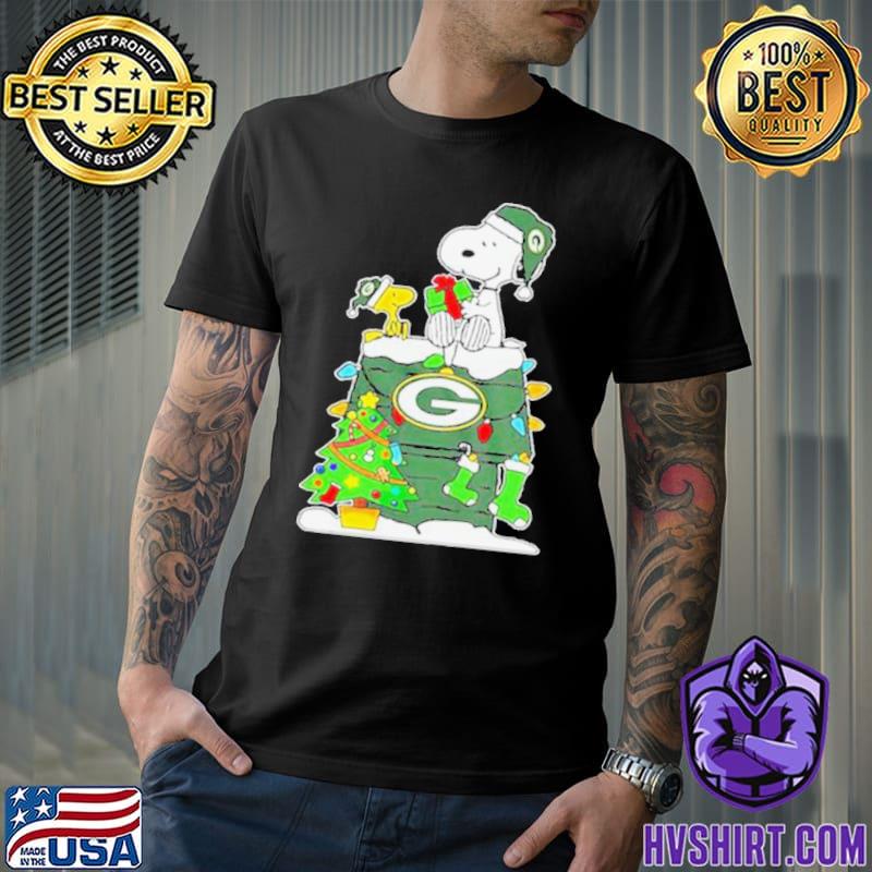 Snoopy Green Bay Packers Christmas Shirt - Lelemoon