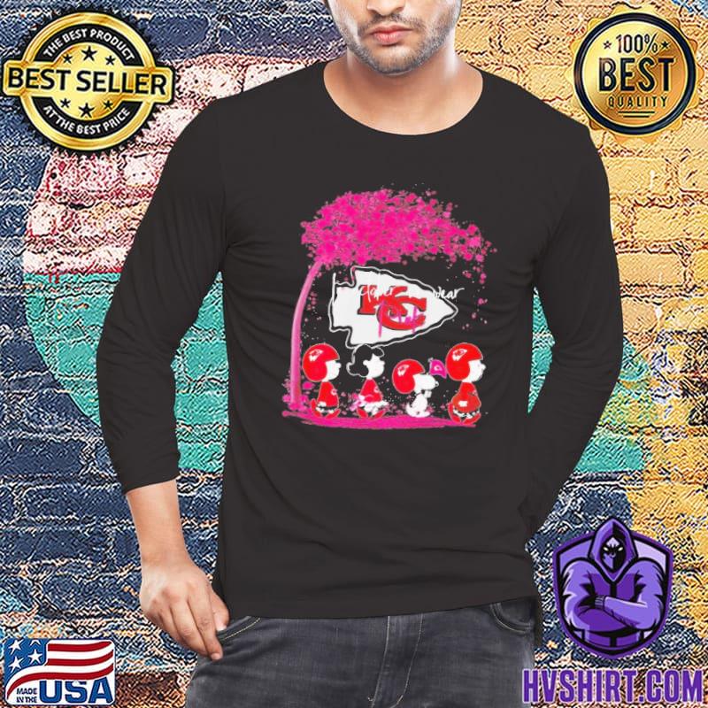 In October we wear pink Snoopy and friend Kansas City Chiefs shirt -  Guineashirt Premium ™ LLC