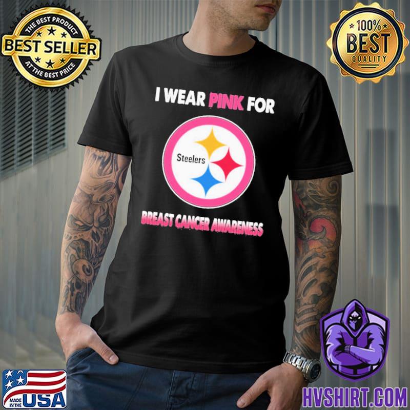 Official pittsburgh Steelers I Wear Pink For Breast Cancer Awareness 2023  shirt,Sweater, Hoodie, And Long Sleeved, Ladies, Tank Top