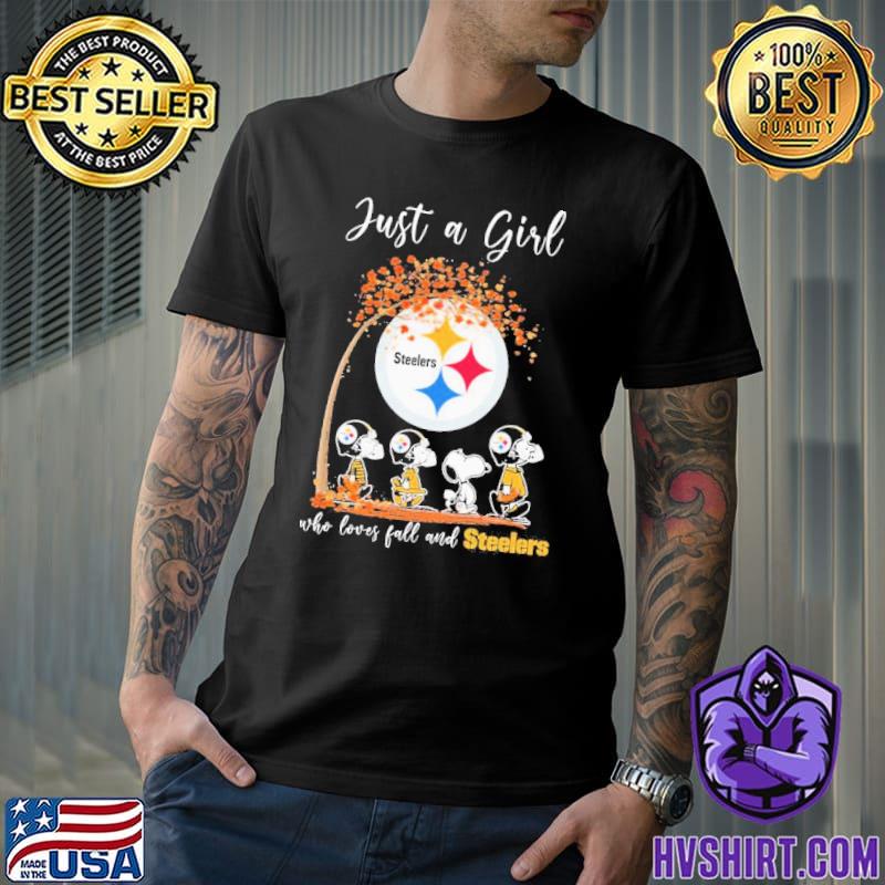 Official Just A Girl Who Loves Fall And Steelers shirt, hoodie