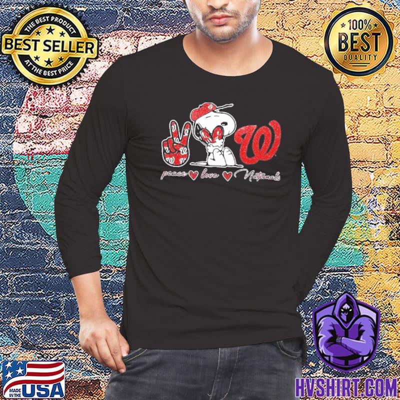 Snoopy Peace Love Washington Nationals Shirt, hoodie, sweater, long sleeve  and tank top