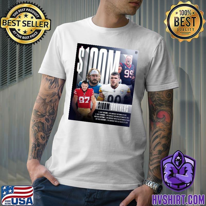 Official 100m Brothers Nfl T-Shirt, hoodie, sweater, long sleeve