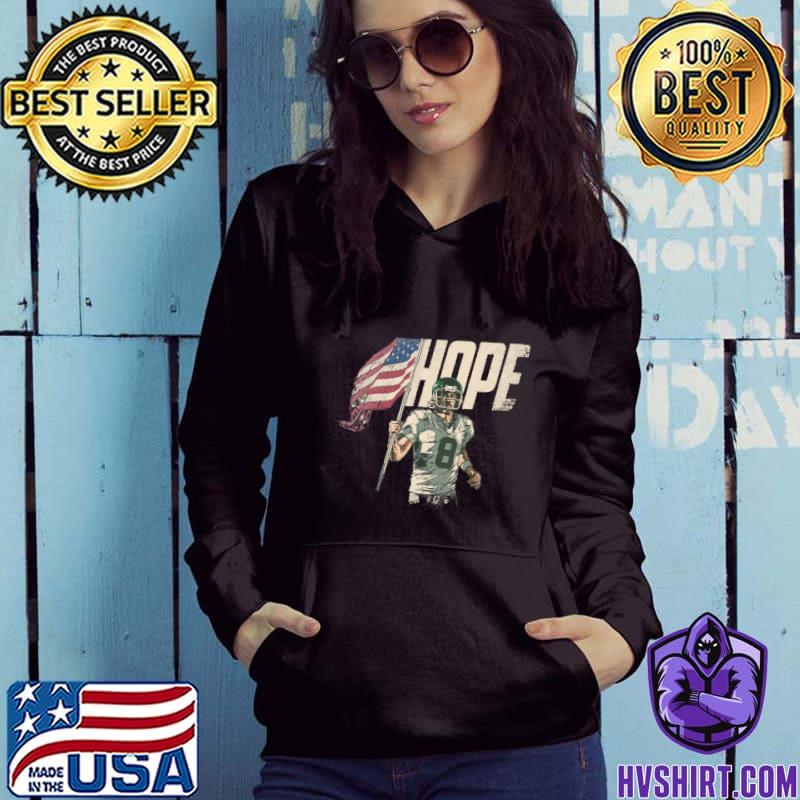 Aaron Rodgers Holding Usa Flag American football quarterback New York J  Hope T-Shirt, hoodie, sweater, long sleeve and tank top