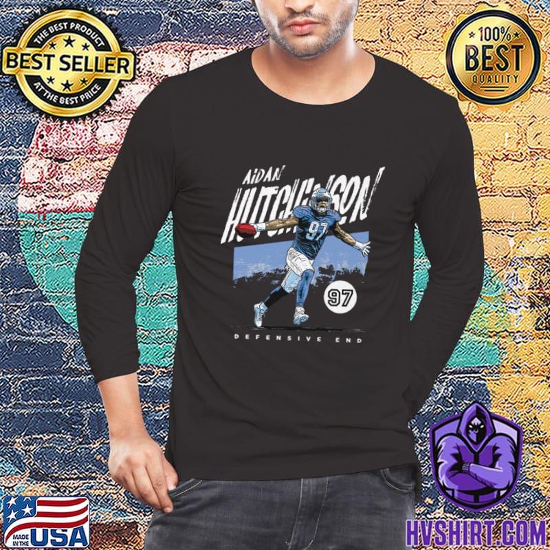 Aidan Hutchinson American football defensive end Detroit Grunge T-Shirt,  hoodie, sweater, long sleeve and tank top