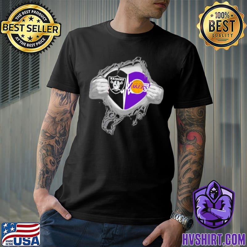 Skull Mask Oakland Raiders And Los Angeles Lakers Shirt, hoodie, sweater,  long sleeve and tank top